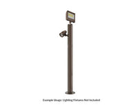 4 Foot Modular Light Pole - 3 Foot Base Height - 1 Lamp Holder Section - 1/2 Inch Threaded Hub Cap - Bronze Finish
