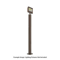 4 Foot Modular Light Pole - 3 Foot Base Height - 1 Foot Extension - 1/2 Inch Threaded Hub Cap - Bronze Finish