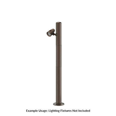 4 Foot Modular Light Pole - 2 Foot Base Height - 1 Foot Extension - 1 Lamp Holder Section  - Bronze Finish