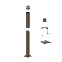 3 Foot Modular Light Pole - 2 Foot Base Height - 1 Foot Extension - 1/2 Inch Threaded Hub Cap - Bronze Finish