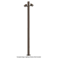10 Foot Modular Light Pole - 5 Foot Base Height - 4 Foot Extension - 2 Lamp Holder Section  - Bronze Finish