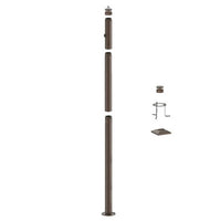 10 Foot Modular Light Pole - 5 Foot Base Height - 4 Foot Extension - 1 Lamp Holder Section - 1/2 Inch Threaded Hub Cap - Bronze Finish