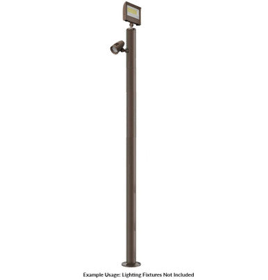 10 Foot Modular Light Pole - 5 Foot Base Height - 4 Foot Extension - 1 Lamp Holder Section - 1/2 Inch Threaded Hub Cap - Bronze Finish