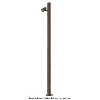 10 Foot Modular Light Pole - 5 Foot Base Height - 4 Foot Extension - 1 Lamp Holder Section  - Bronze Finish