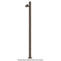 10 Foot Modular Light Pole - 5 Foot Base Height - 4 Foot Extension - 1 Lamp Holder Section  - Bronze Finish