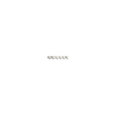 Six-Light Brushed Nickel Alabaster Glass Traditional Bath Vanity Light - Damp Location Listed