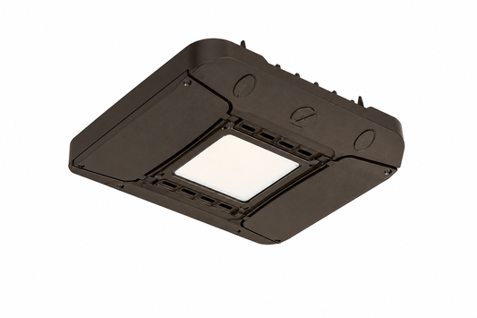 Canopy Light,LED,ALO2,Switchable CCT- 3000K, 4000K, and 5000K,Flat poly clear lens,120-277V,Dark bronze finish, super durable
