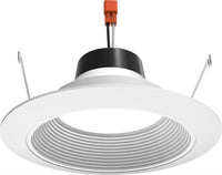 6In Junoretrofit Downlight, Generation 4, 1000 Nominal Lm, 3000K, 90+ Cri, 120V, Forward/Reverse Phase Cut, White, White Trim Ring