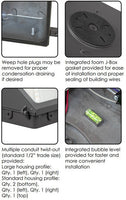 90 Watt LED Wallpack  w Photocell and Cap - 11700 Lumens - 5000K Daylight - 120-277V - With Photocell - Bronze Finish