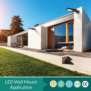 LED Dusk to Dawn Outdoor Solar Lights - Post or Wall Mounted - Choose from Multiple Wattages