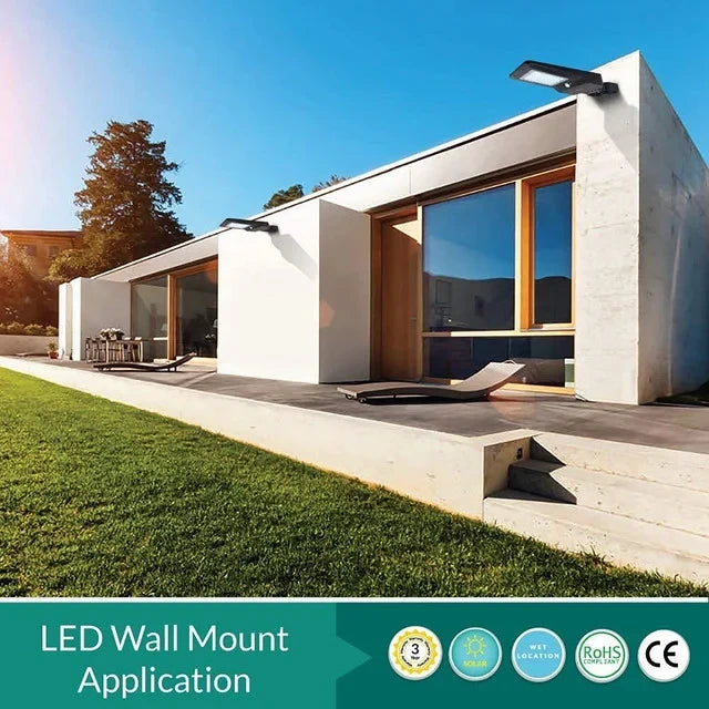 LED Dusk to Dawn Outdoor Solar Lights - Post or Wall Mounted - Choose from Multiple Wattages