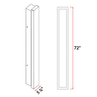 Decorative Edge Lit LED Wall Sconce - 72in.X5-7/8in. - 40 Watt - Max Lumens 3620 - Color Temperature Selectable 30K/40K/50K - 120-277V - Black Finish