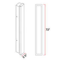 Decorative Edge Lit LED Wall Sconce - 72in.X5-7/8in. - 40 Watt - Max Lumens 3620 - Color Temperature Selectable 30K/40K/50K - 120-277V - Black Finish