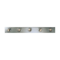 Broadway Collection Five-Light Polished Chrome Traditional Bath Vanity Light - Damp Location Listed - P3116-15