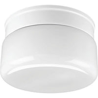 Two-Light White Glass 8-3/4
