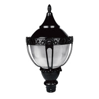 LED Designer Post Light - Small - Selectable 100/80/60 Watt - 11000 Max Lumens - Color Selectable 30K/40K/50K - 120-277V - Black - Fits Up to 3 Inch Pole Top