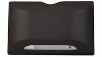 Architectural, low-profile outdoor emergency light, 6350K, heater equipped, self-test/self-diagnostics, black finish