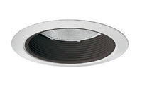 Juno 5IN Downlight Shallow Baffle Trim, Black, White Trim Ring Model - 275SBWH