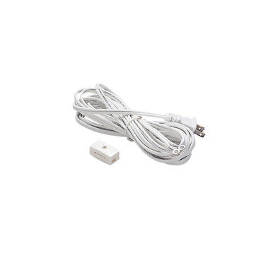 L-J Track 15FT Power Cord in White