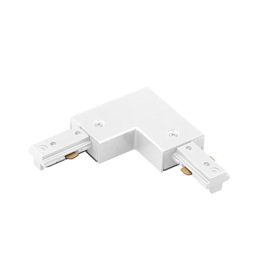 H Track Left L Connector in White