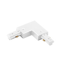 H Track Left L Connector in White