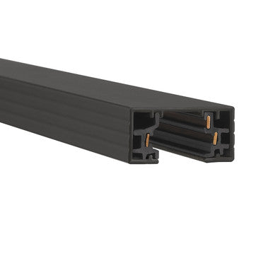 H Track 8FT Single Circuit 120V with 2 Endcaps in Black