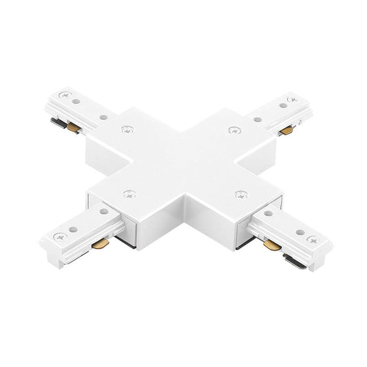 H Track X Connector in White