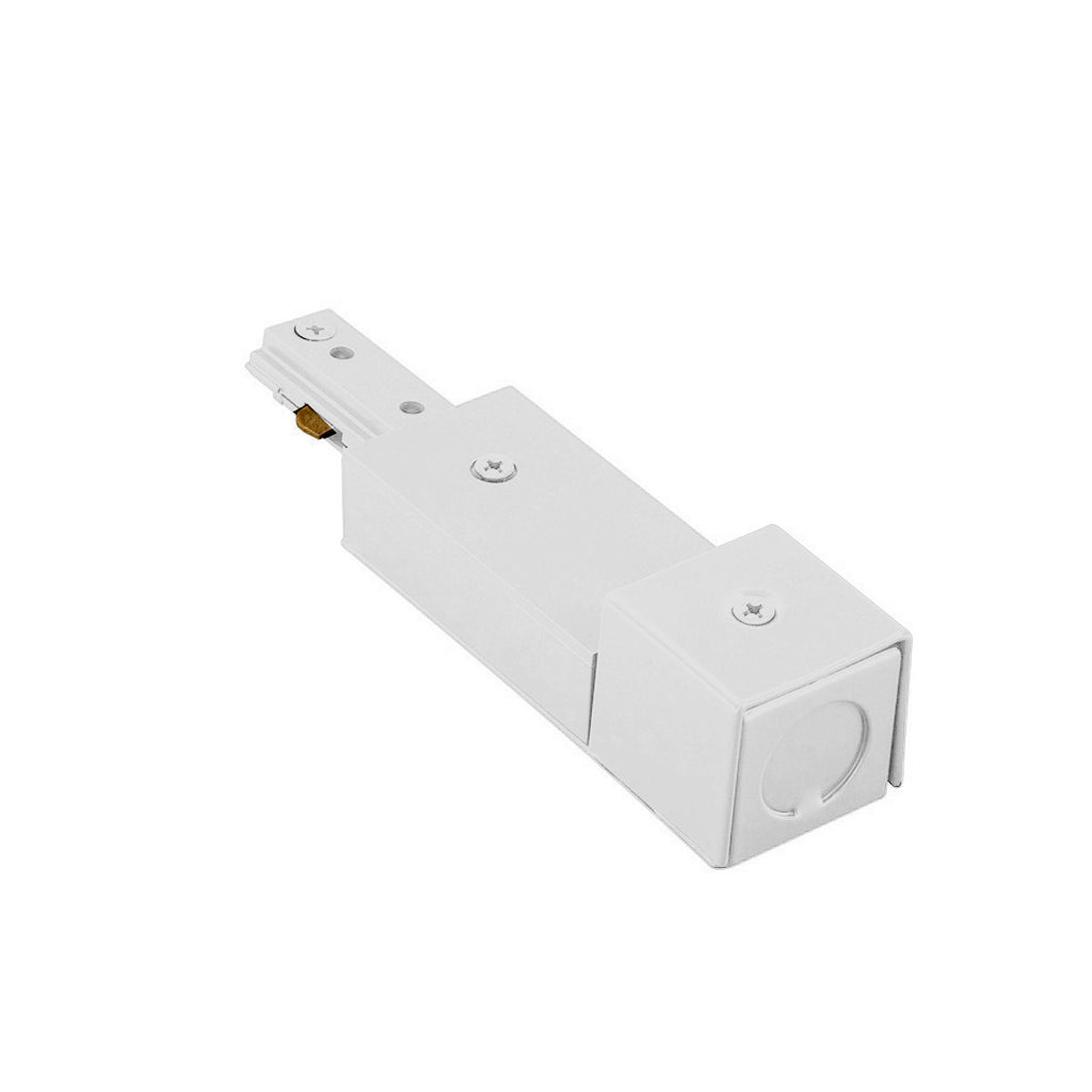 J Track Live End BX Connector in White
