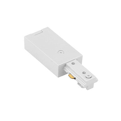 J Track Live End Connector in White