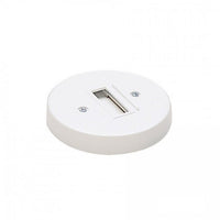 J Track Round Monopoint Canopy in White