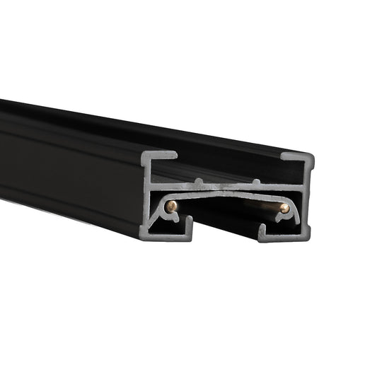 J Track 8FT Single Circuit 120V with 2 Endcaps in Black