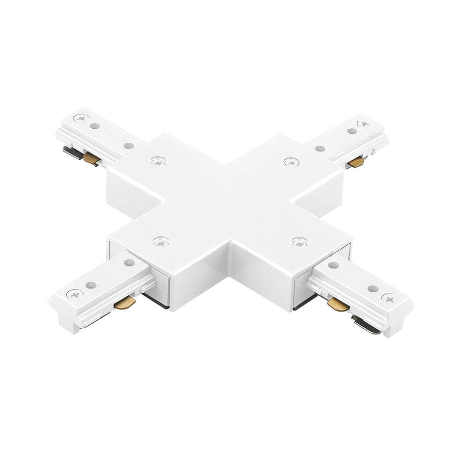 J Track X Connector in White