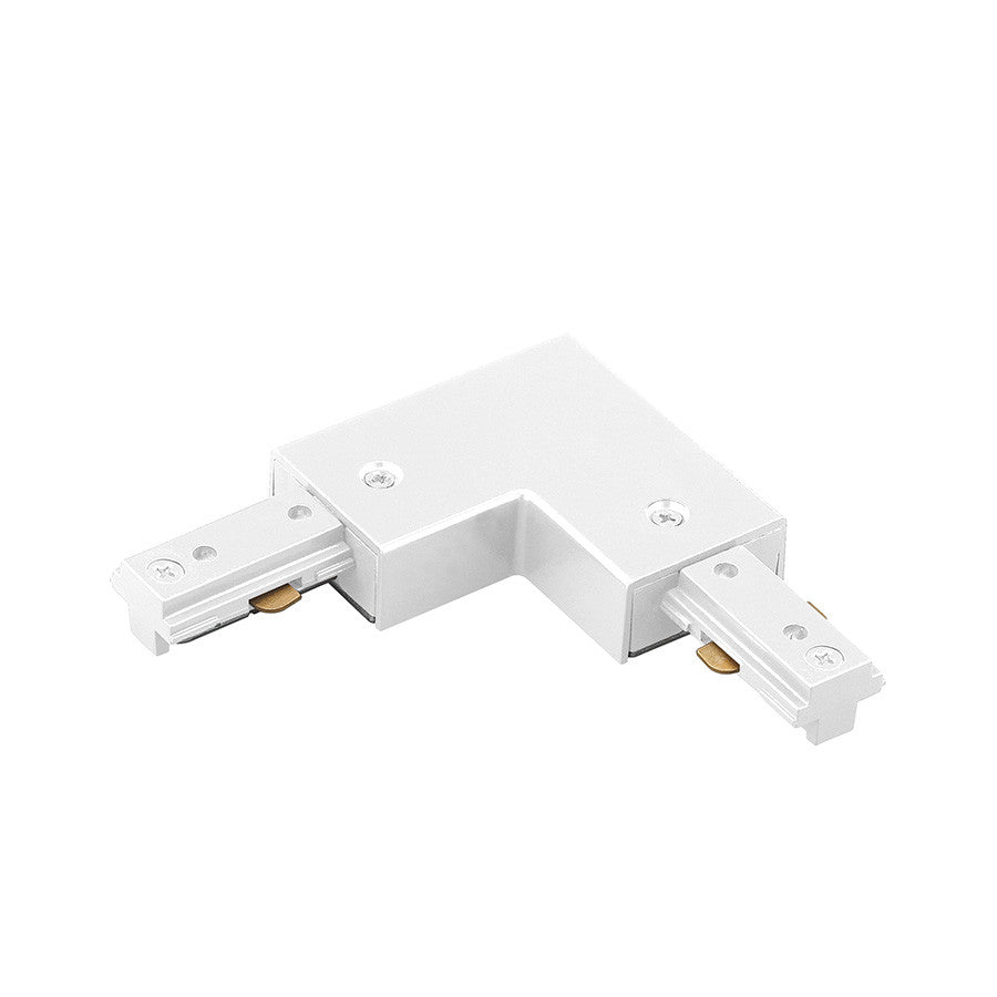 L Track Left L Connector in White