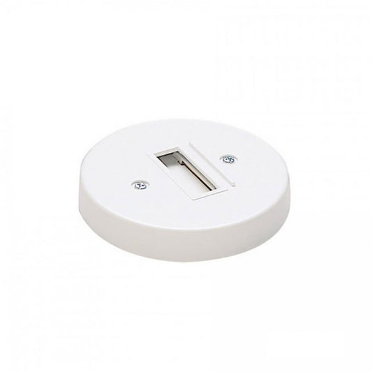 L Track Round Monopoint Canopy in White