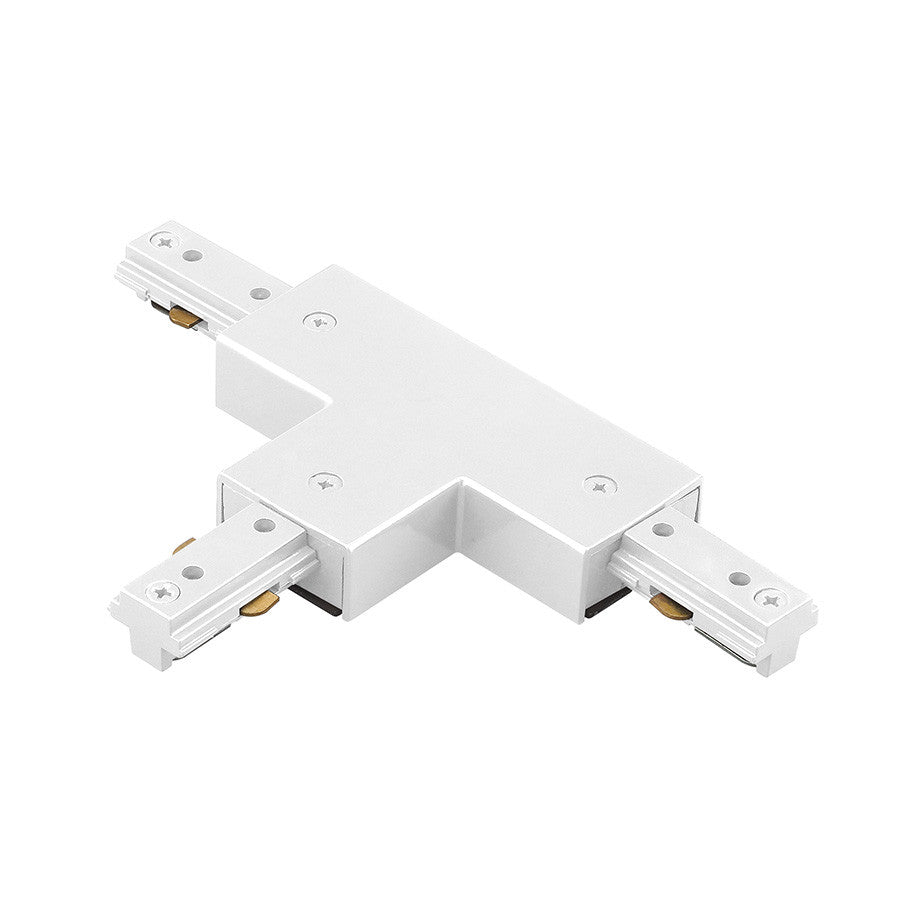 L Track T Connector in White