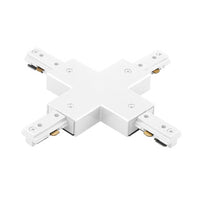 L Track X Connector in White