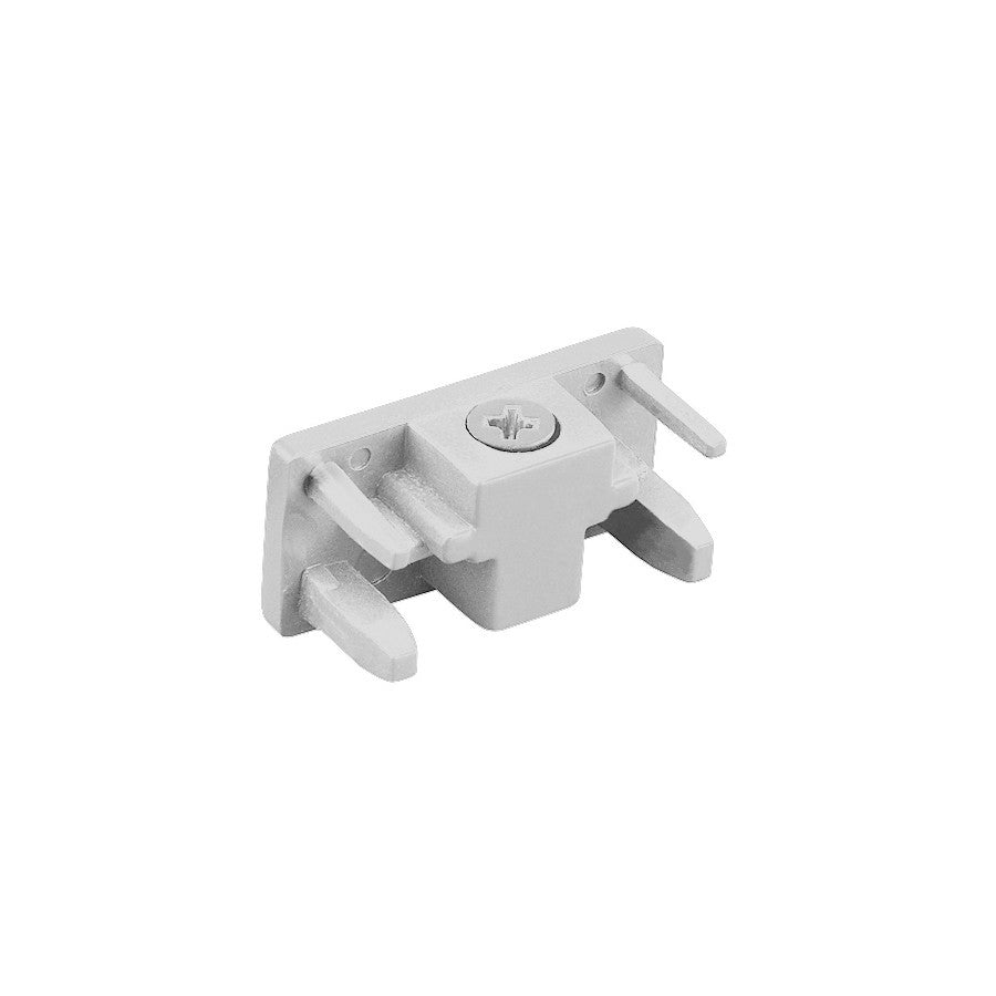 L Track End Cap in White