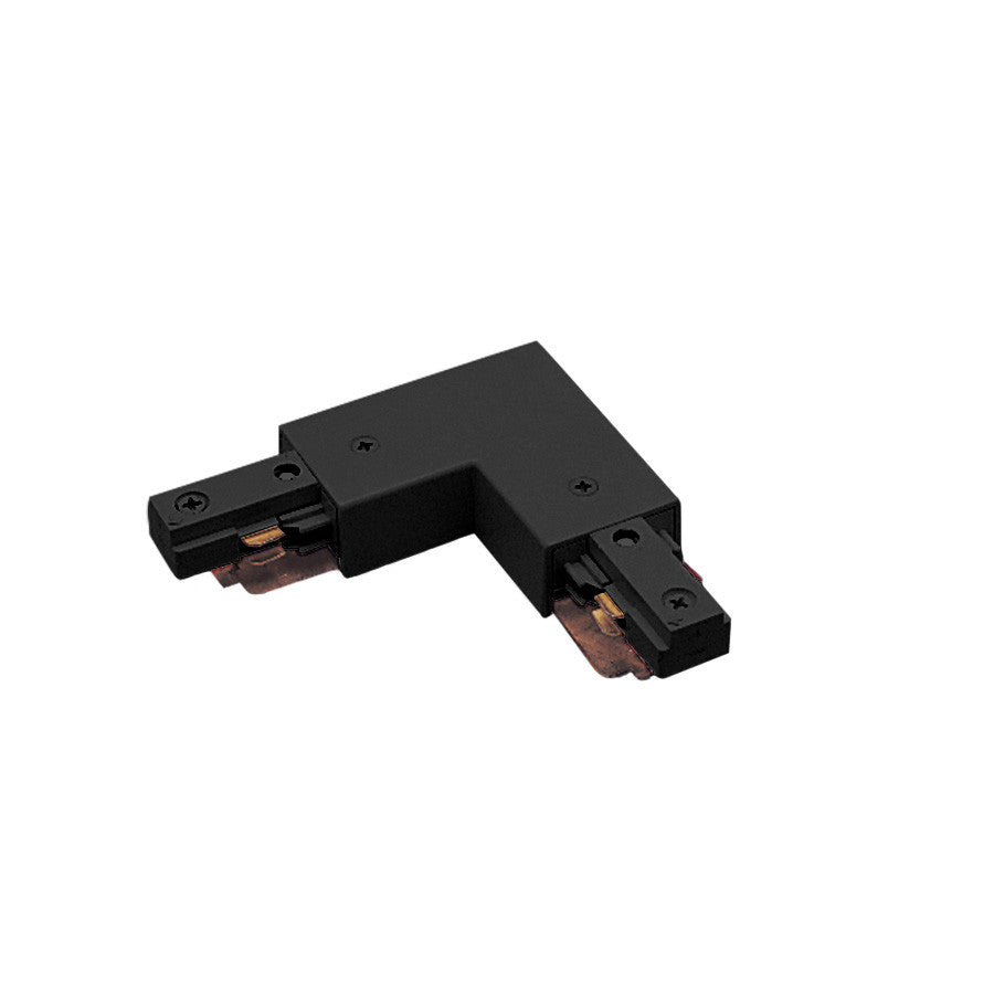 J Track 2-Circuit Right L Connector in Black