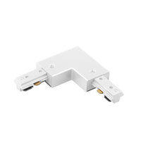 L Track Right L Connector in White