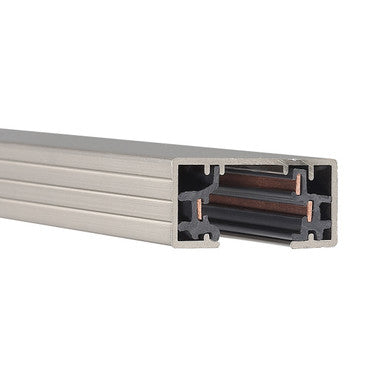 H Track 2FT Single Circuit 120V with 2 Endcaps in Brushed Nickel