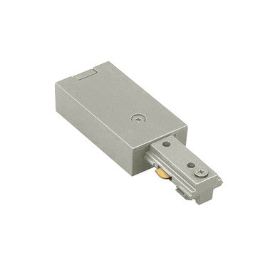 H Track Live End Connector in Brushed Nickel