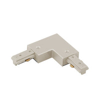 H Track Left L Connector in Brushed Nickel