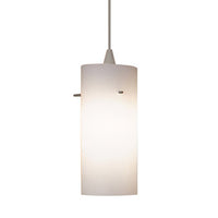 white glass cylinders finished in white and amber acid etched colors.Order Lamp separately