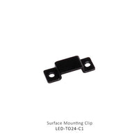 Surface mount clip with secures on both edges (10 qty)