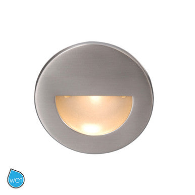 LEDme Round Step and Wall Light in Brushed Nickel