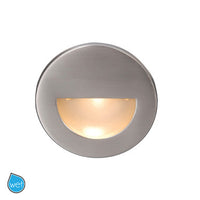 LEDme Round Step and Wall Light in Brushed Nickel