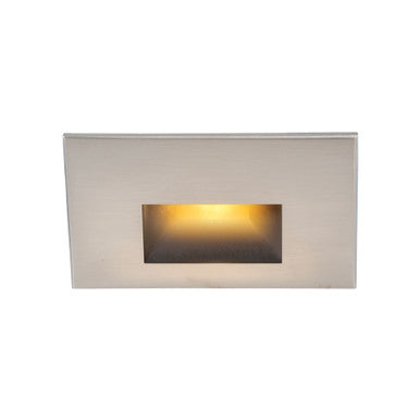 LEDme Horizontal Amber Step and Wall Light in Brushed Nickel