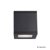 RUBIX Double LED Outdoor Wall Sconce Light 3000K in Black