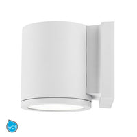 TUBE Single LED Outdoor Wall Sconce Light 3000K in White