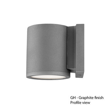 TUBE Single LED Outdoor Wall Sconce Light 3000K in Graphite